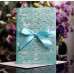 Dark-blue Marriage Invitation Card Laser Holiday Card Lace Design